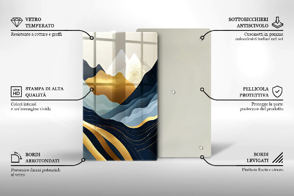 Deska kuchenna Abstrakcyjne góry