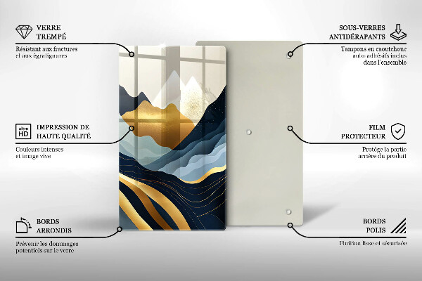 Deska kuchenna Abstrakcyjne góry