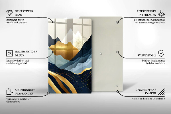 Deska kuchenna Abstrakcyjne góry