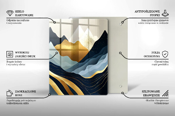 Deska kuchenna Abstrakcyjne góry