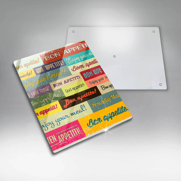 Deska kuchenna Napisy Smacznego języki