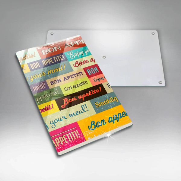 Deska kuchenna Napisy Smacznego języki