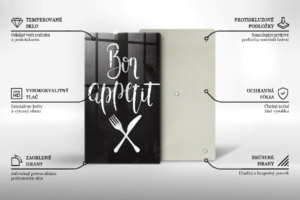Deska kuchenna Napis Bon appetit