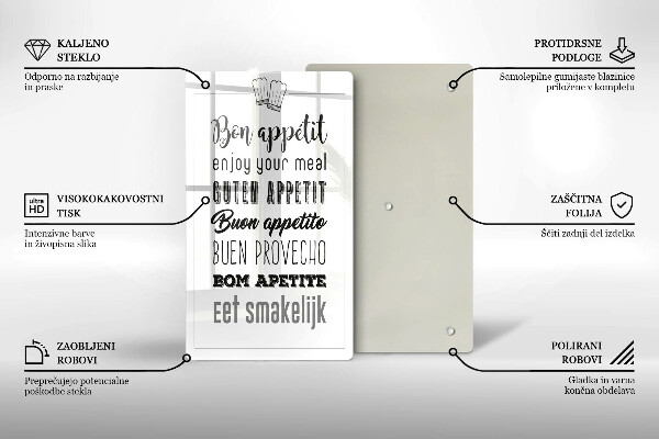 Deska kuchenna Kuchenny napis, sentencja