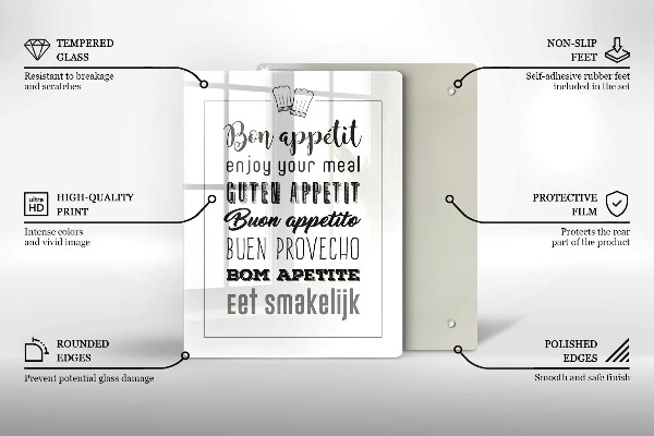 Deska kuchenna Kuchenny napis, sentencja