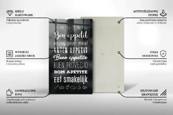 Deska kuchenna Kuchenny napis, sentencja