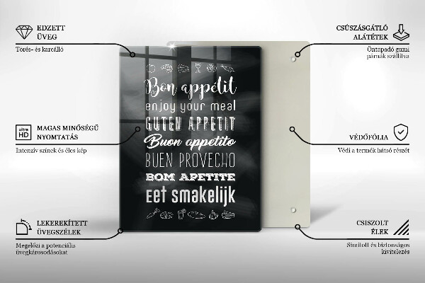 Deska kuchenna Kuchenny napis, sentencja