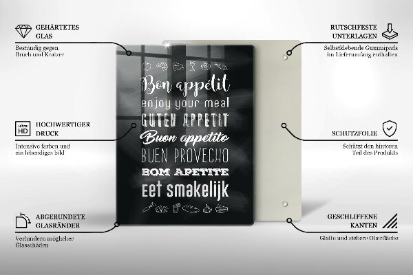 Deska kuchenna Kuchenny napis, sentencja