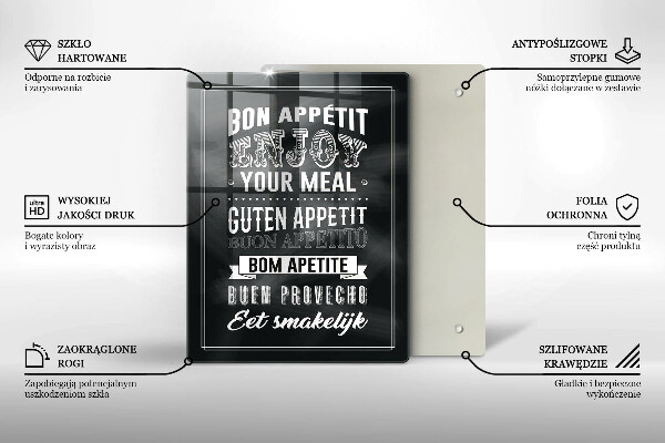 Deska kuchenna Napis do kuchni, sentencja