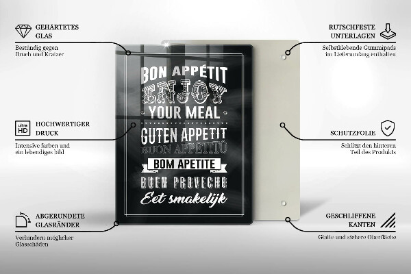 Deska kuchenna Napis do kuchni, sentencja