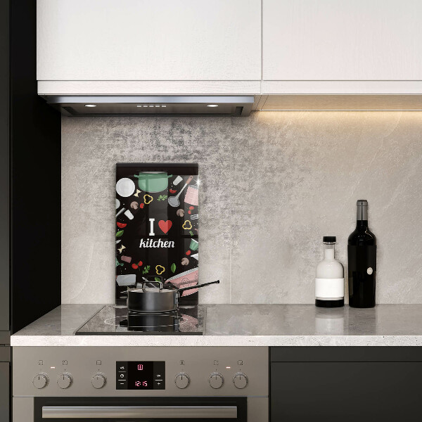 Deska kuchenna Ilustracja I love kitchen