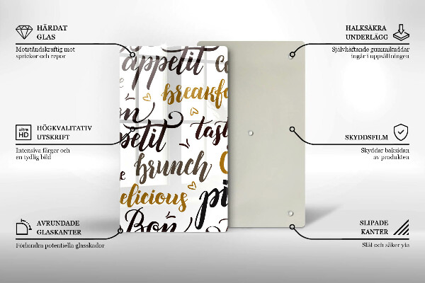 Deska kuchenna Napisy Bon appetit