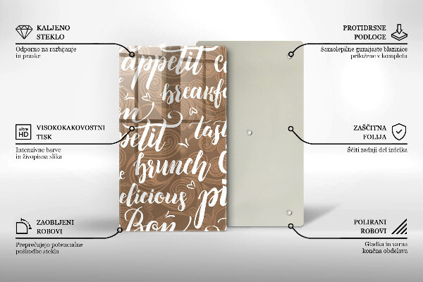 Deska kuchenna Napisy Bon appetit