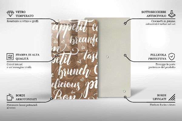 Deska kuchenna Napisy Bon appetit