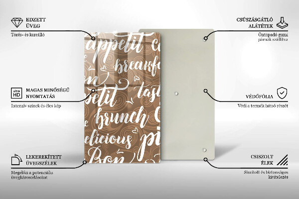 Deska kuchenna Napisy Bon appetit