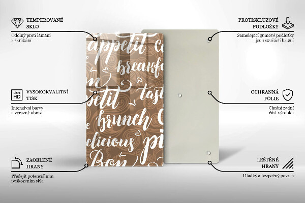 Deska kuchenna Napisy Bon appetit