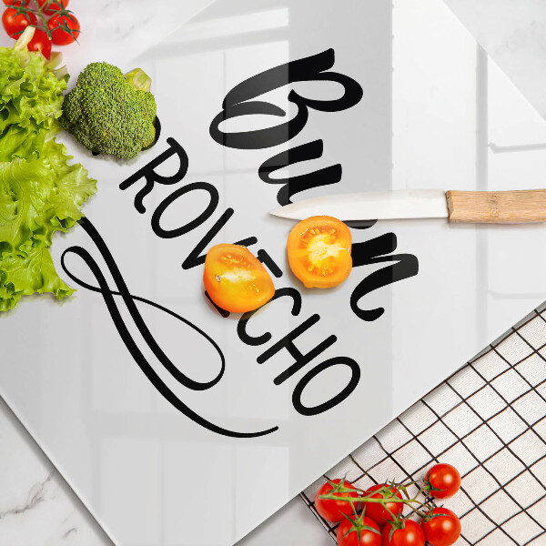 Deska kuchenna Napis Buen provecho