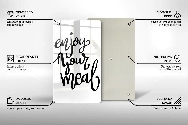 Deska kuchenna Napis Enjoy yout meal