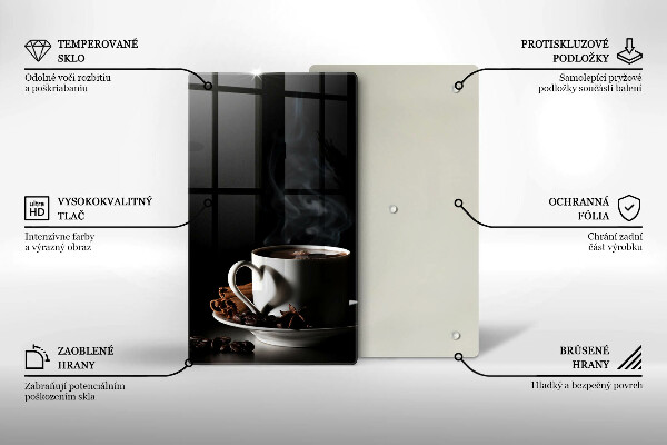 Deska kuchenna Filiżanka gorącej kawy