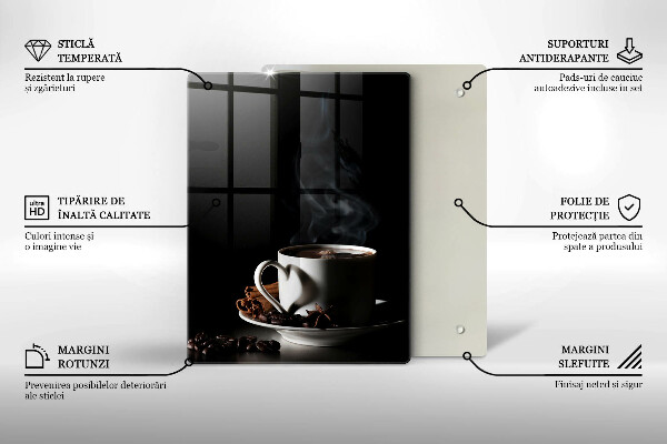 Deska kuchenna Filiżanka gorącej kawy