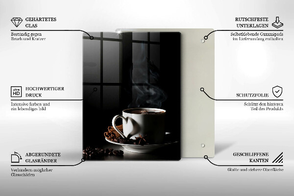 Deska kuchenna Filiżanka gorącej kawy