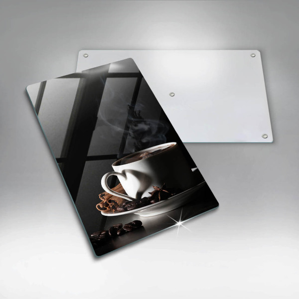 Deska kuchenna Filiżanka gorącej kawy