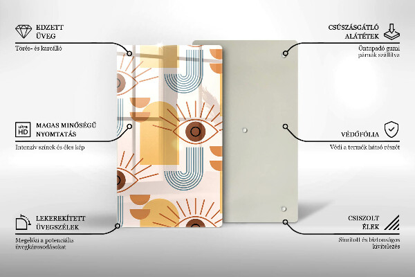 Deska kuchenna Boho wzór oczy