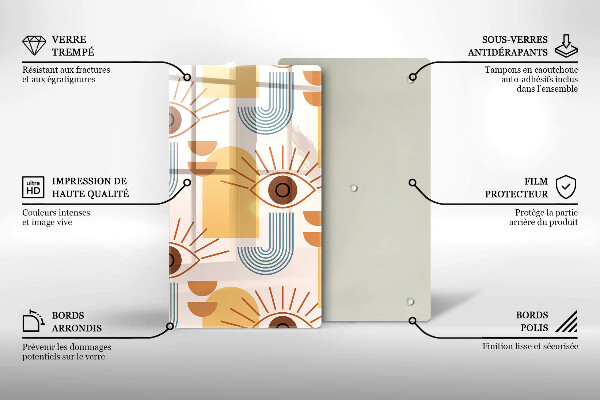 Deska kuchenna Boho wzór oczy