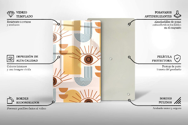 Deska kuchenna Boho wzór oczy