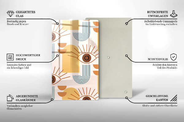 Deska kuchenna Boho wzór oczy