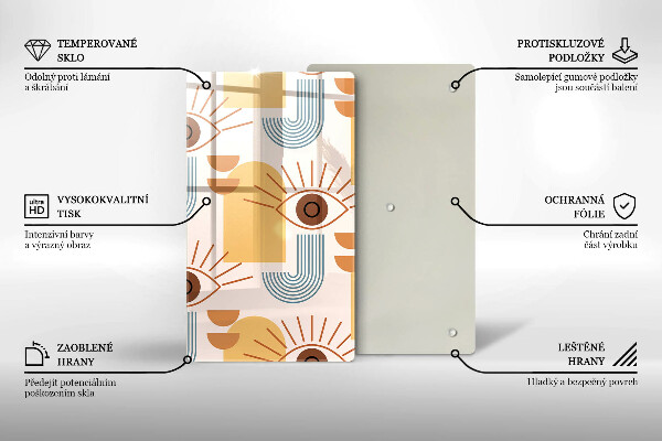 Deska kuchenna Boho wzór oczy