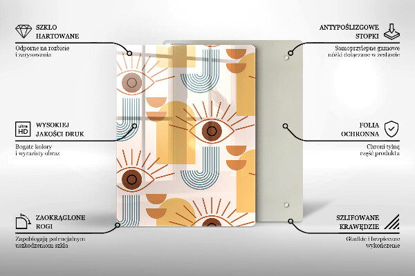 Deska kuchenna Boho wzór oczy