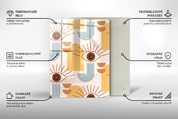 Deska kuchenna Boho wzór oczy