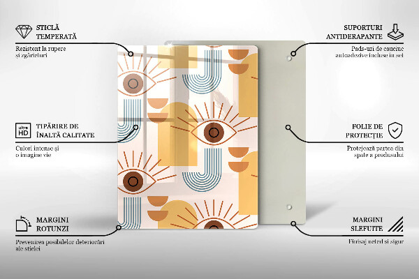 Deska kuchenna Boho wzór oczy