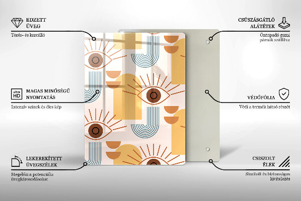 Deska kuchenna Boho wzór oczy