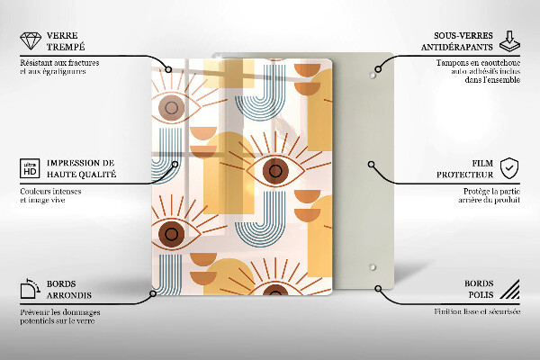 Deska kuchenna Boho wzór oczy