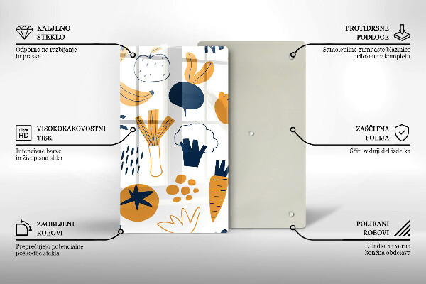 Deska kuchenna Ilustracja jedzenie