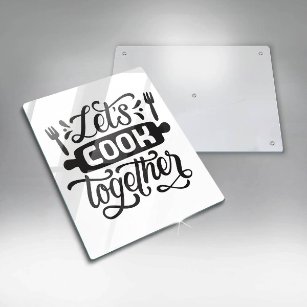 Deska kuchenna Napis Let's cook together