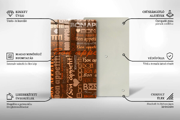 Deska kuchenna Napisy Bon appetit