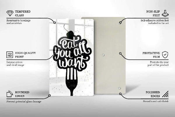 Deska kuchenna Napis Eat you all want