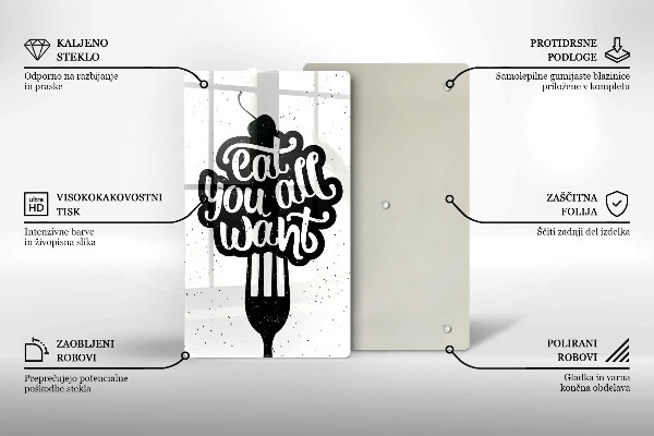 Deska kuchenna Napis Eat you all want