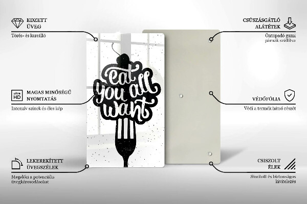 Deska kuchenna Napis Eat you all want