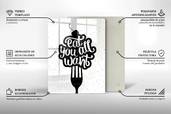 Deska kuchenna Napis Eat you all want