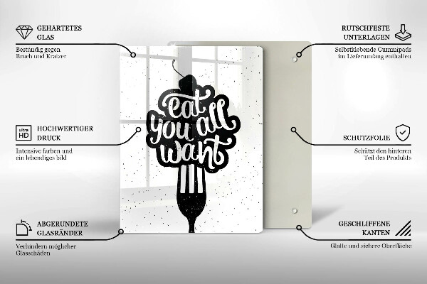 Deska kuchenna Napis Eat you all want