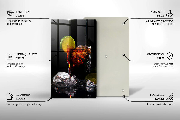 Deska kuchenna Ziemny drink z lodem