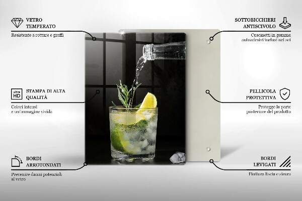 Deska kuchenna Szklanka z wodą