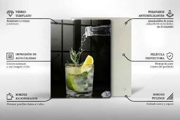 Deska kuchenna Szklanka z wodą