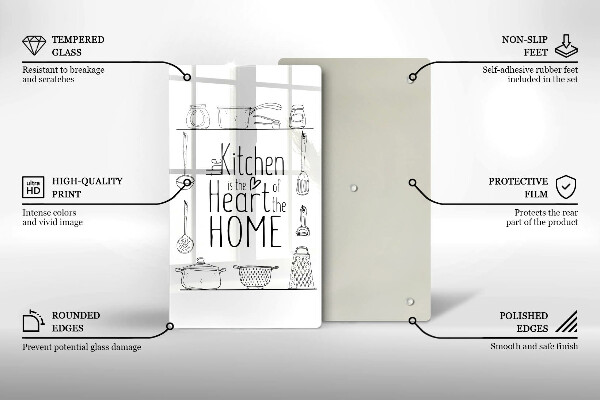 Deska kuchenna Napis, sentencja