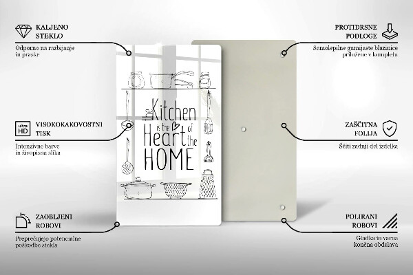 Deska kuchenna Napis, sentencja