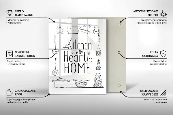 Deska kuchenna Napis, sentencja